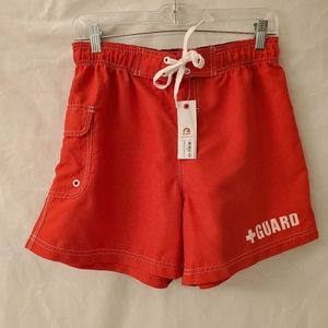 NWT Blarix Red Lifeguard Women's Board Short Size L Fits Like a 10 In Women's